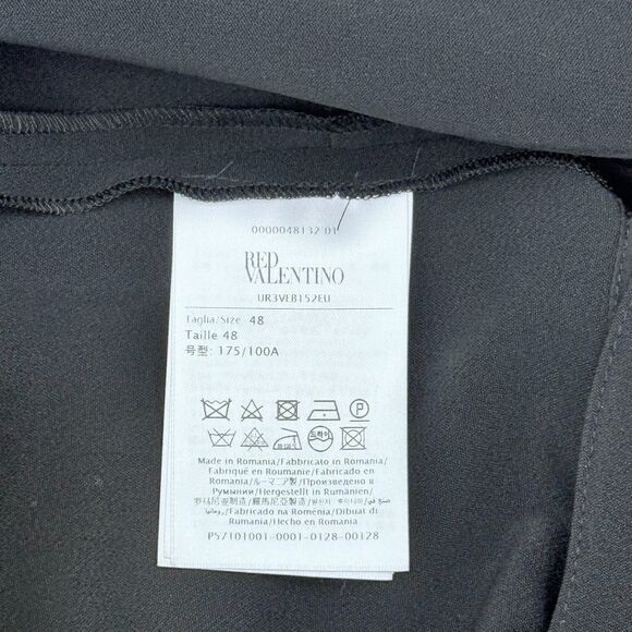 NWT RED Valentino Bow Detail Stretch Crepe Long Sleeve Tuxedo Jumpsuit in Black - Picture 11 of 16